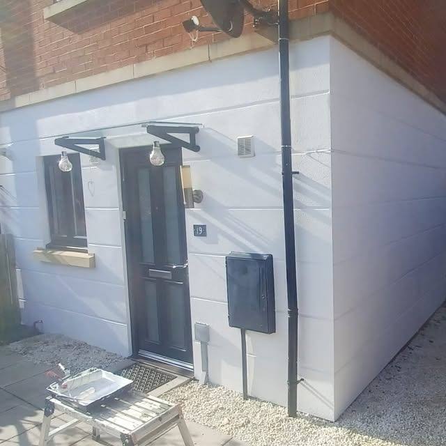 Exterior wall and rendering maintenance work