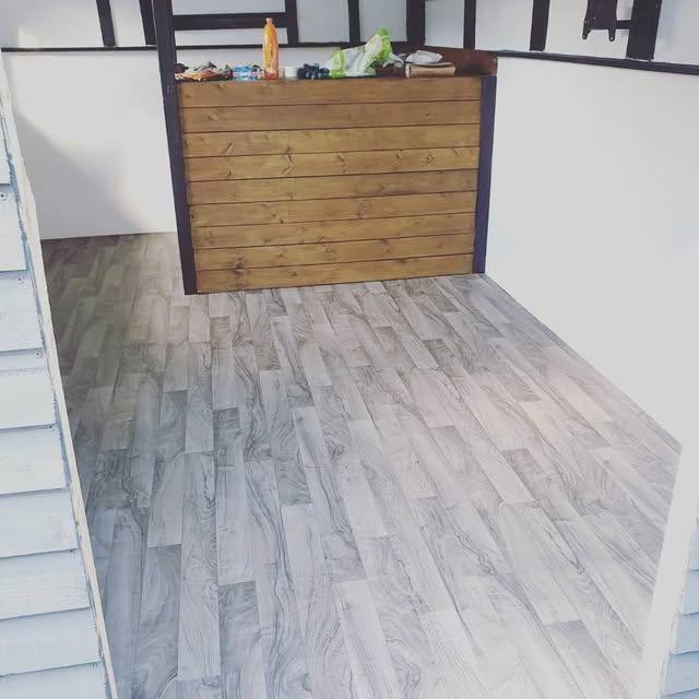 New flooring laid as part of a home renovation