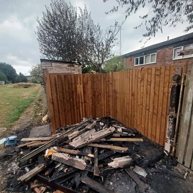 Garden clearance work with debris removed from site