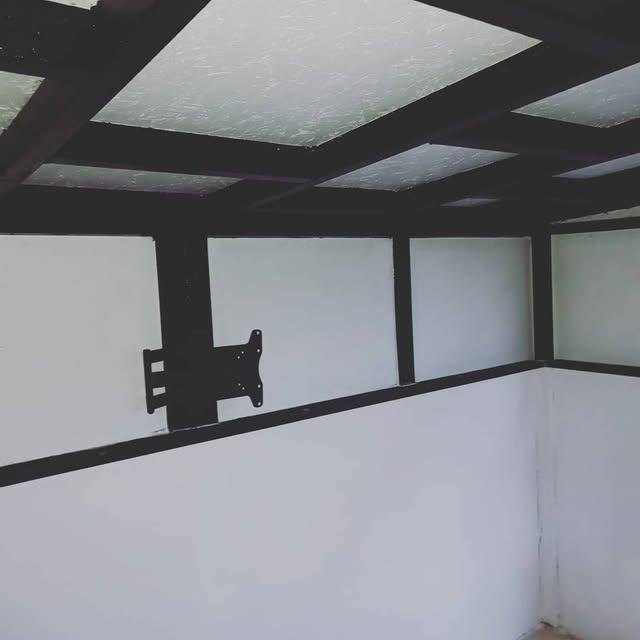 Interior timber frame and ceiling detailing