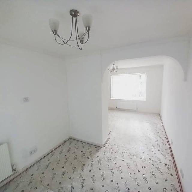 A freshly plastered room ready for the next stage